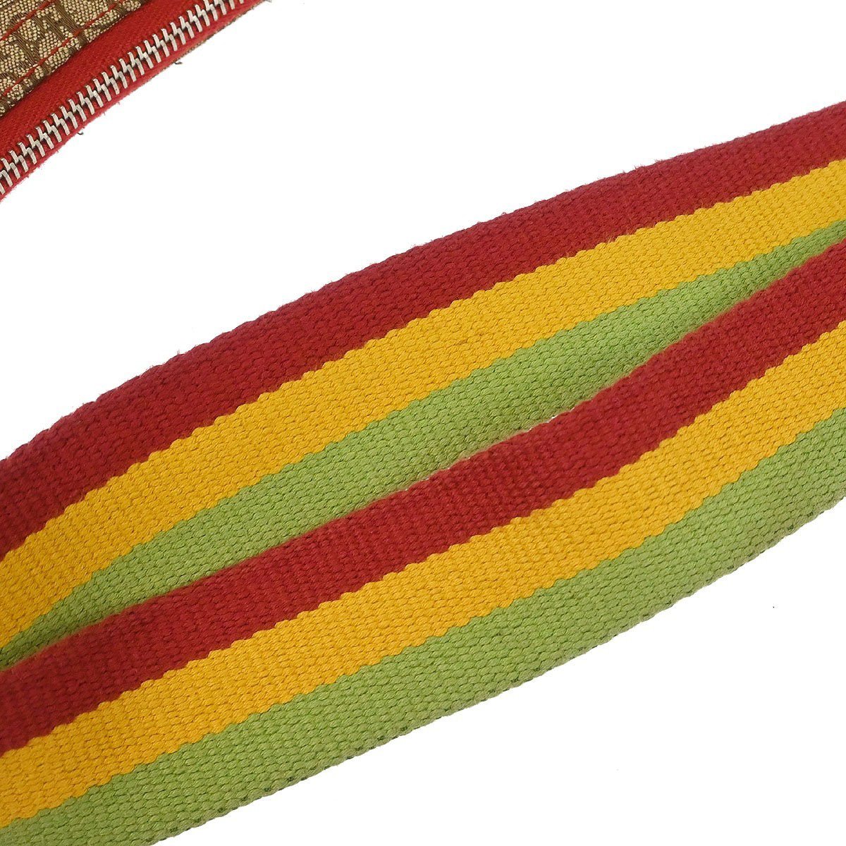 Dior Christian Dior Vintage Rasta Saddle Messenger Bag Diorissimo Canvas Medium Divers