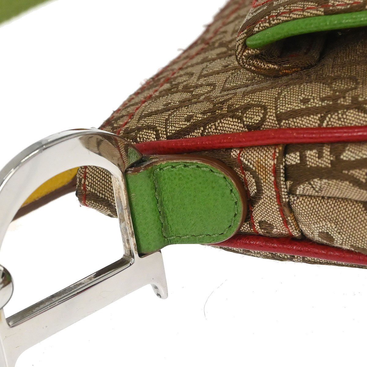 Dior Christian Dior Vintage Rasta Saddle Messenger Bag Diorissimo Canvas Medium Divers