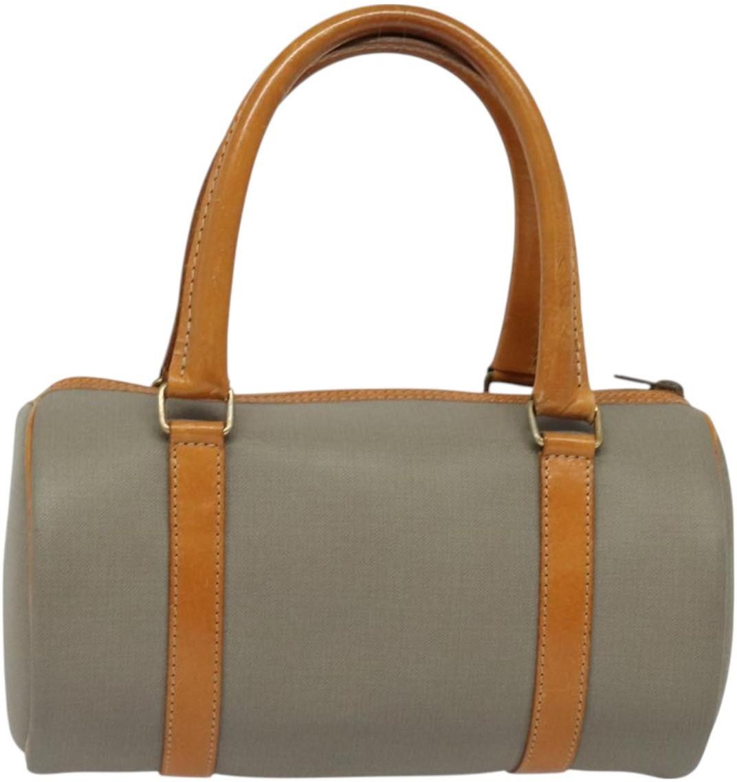 Dior Christian Dior Vintage CD Handbag Canvas Grijs