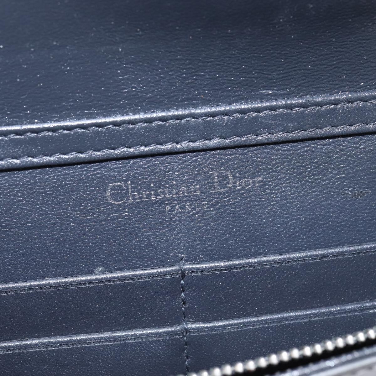 Dior Christian Dior Diorama Wallet on Chain Metallic Distressed Calfskin Zilver