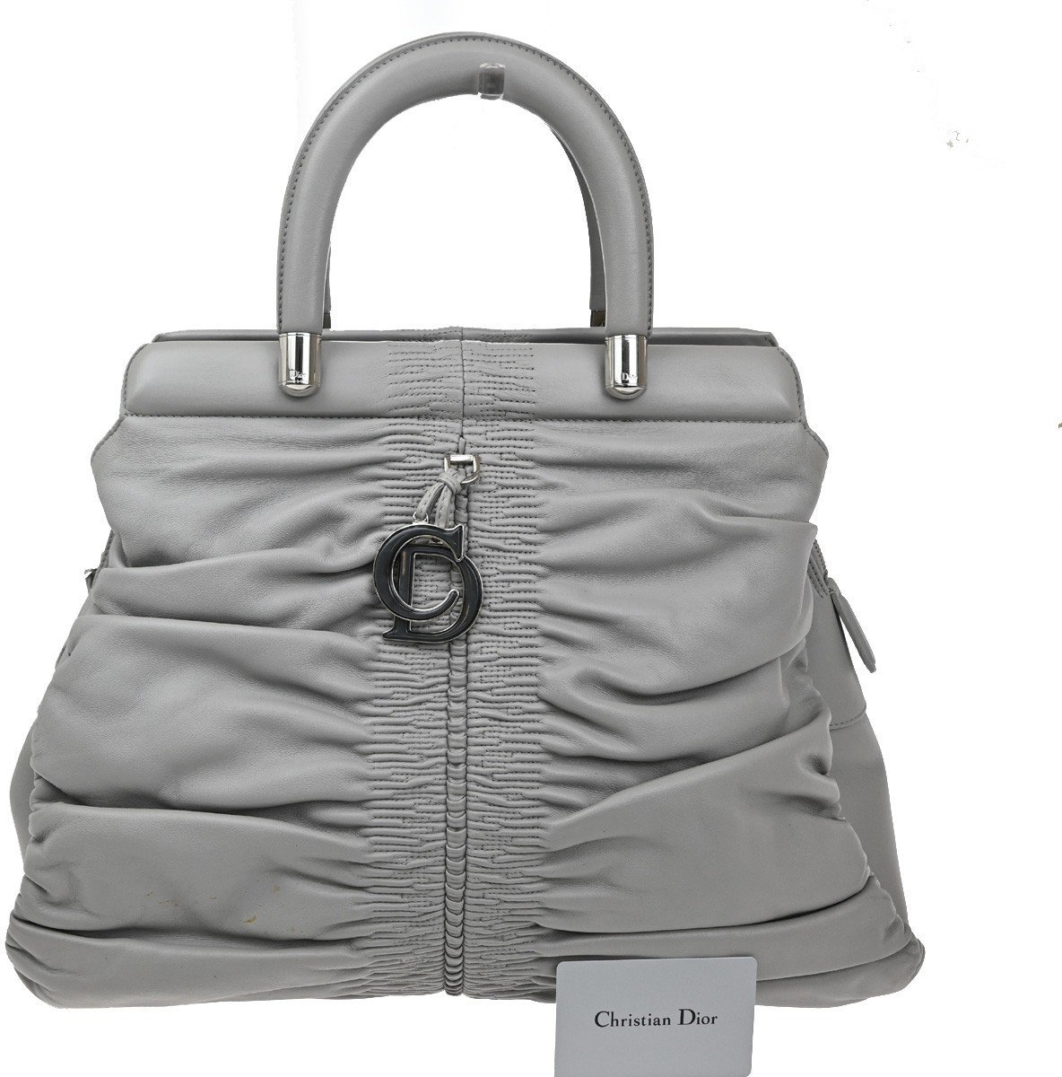 Dior Christian Dior Karenina Tote Lambskin Medium Grijs