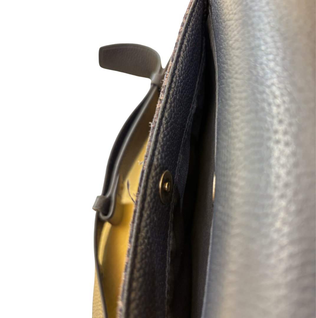 Dior Christian Dior Saddle Flap Messenger Oblique Canvas and Leather Mini Blauw