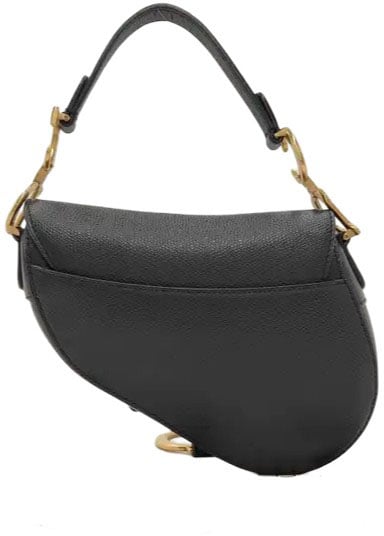 Dior Christian Dior Saddle Leather Mini Zwart