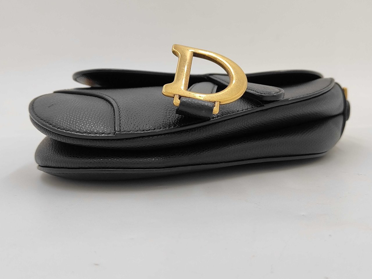 Dior Christian Dior Saddle Leather Mini Zwart