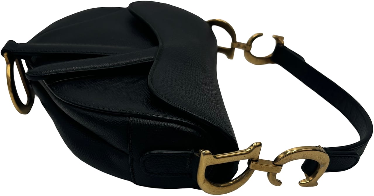 Dior Christian Dior Saddle Leather Mini Zwart