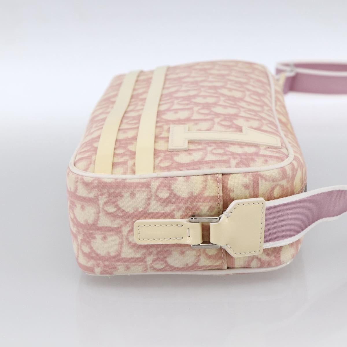 Dior Christian Dior Vintage Crossbody Bag Diorissimo Canvas Medium Roze