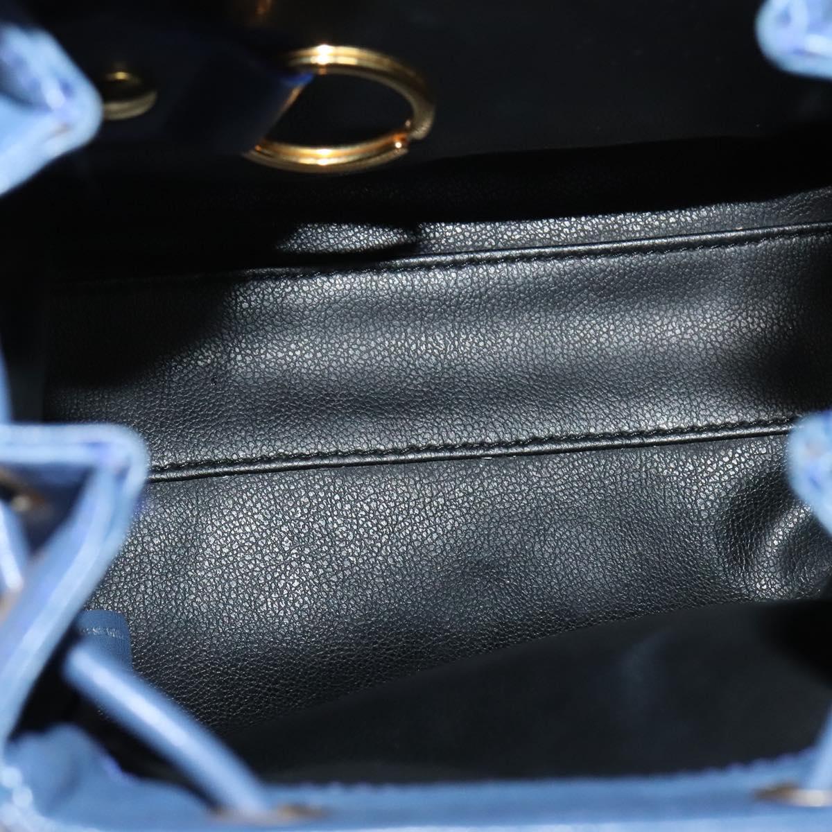 Dior Christian Dior Vintage Flap Backpack Leather Small Blauw