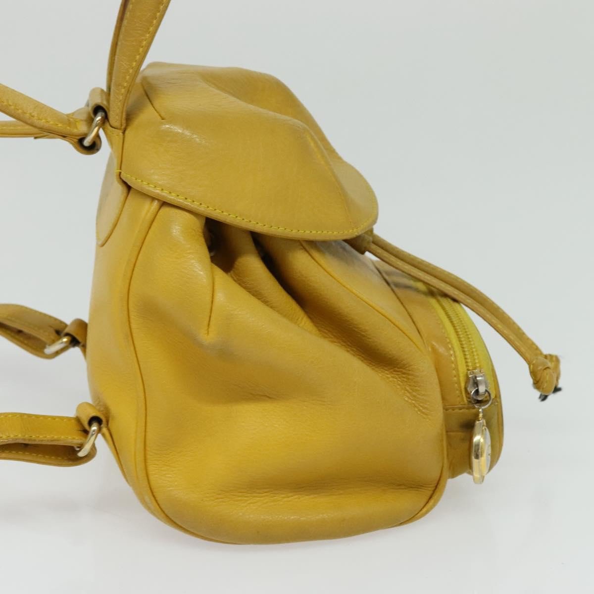 Dior Christian Dior Vintage Flap Leather Small Geel
