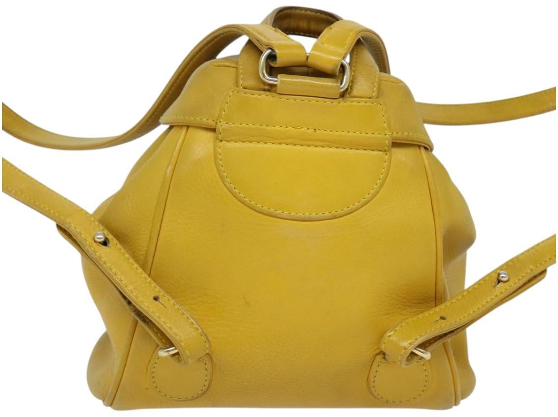 Dior Christian Dior Vintage Flap Leather Small Geel