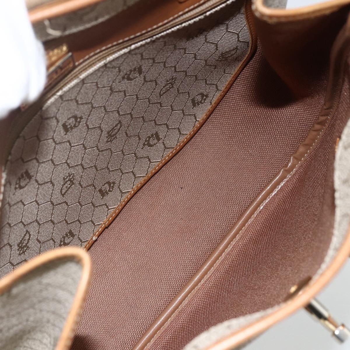 Dior Christian Dior Vintage Honeycomb Canvas and Leather Beige