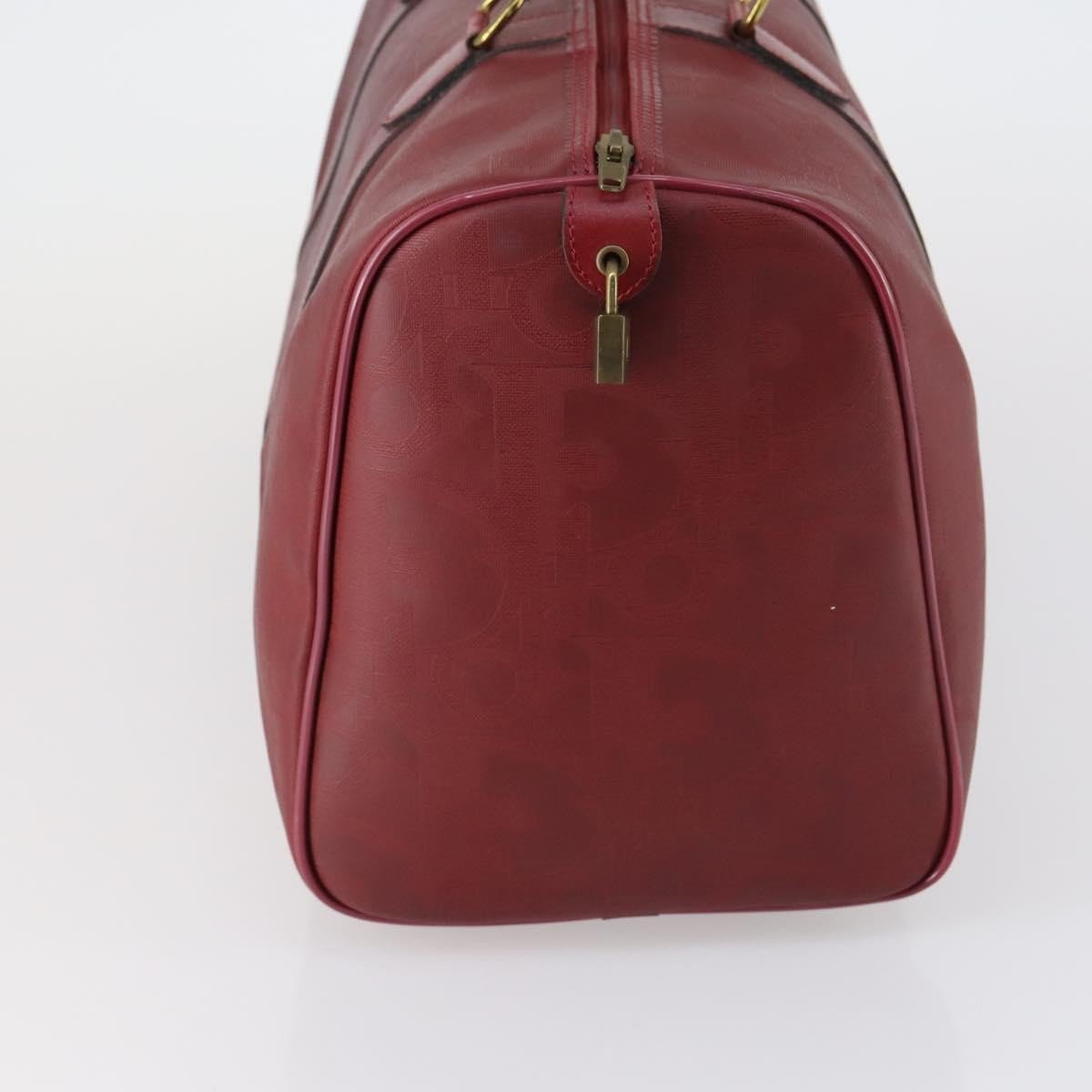 Dior Christian Dior Vintage Trotter Duffle Bag Diorissimo Canvas Medium Rood