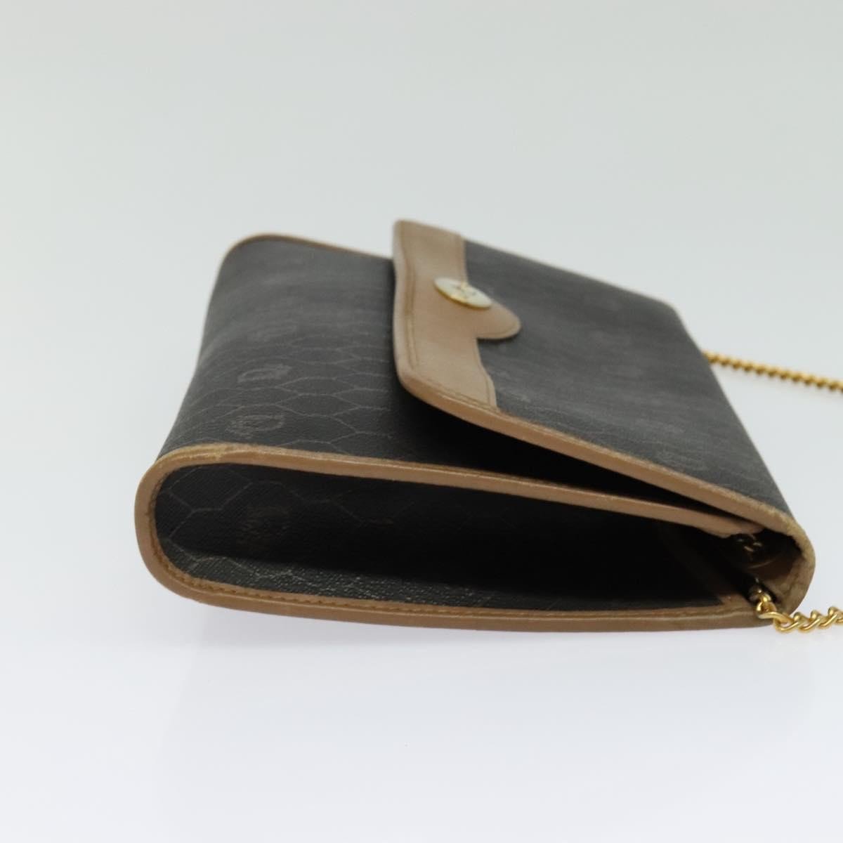 Dior Christian Dior Vintage Honeycomb chain Canvas Zwart