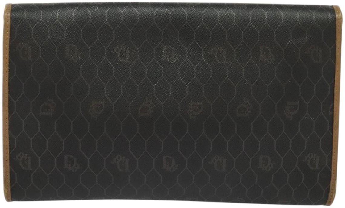 Dior Christian Dior Vintage Honeycomb chain Canvas Zwart