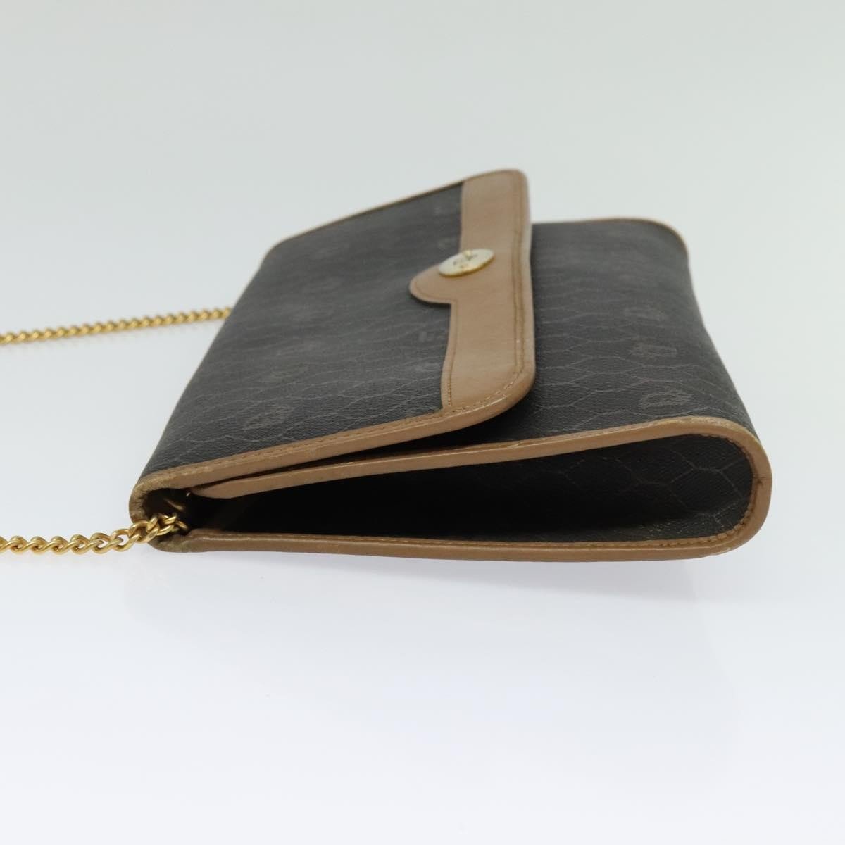 Dior Christian Dior Vintage Honeycomb chain Canvas Zwart