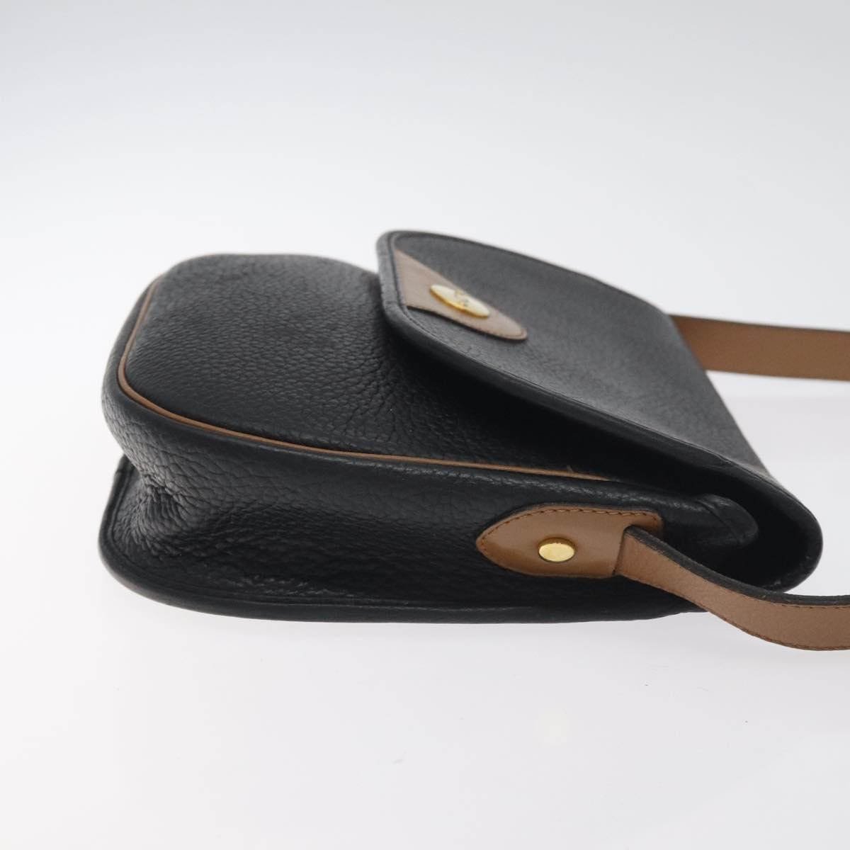 Dior Christian Dior Vintage CD Flap Leather Medium Zwart