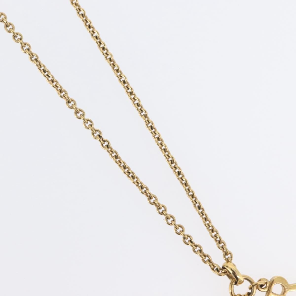 Dior Christian Dior Logo Necklace Gold Plated Goud