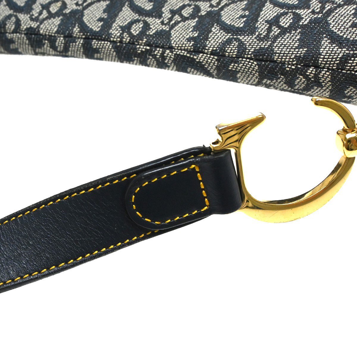 Dior Christian Dior Vintage Trotter Handbag Canvas Navy