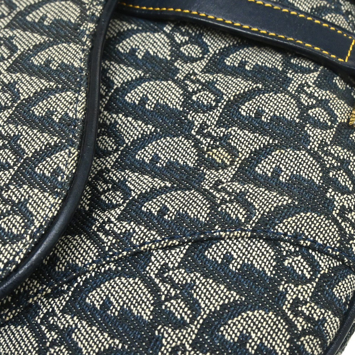 Dior Christian Dior Vintage Trotter Handbag Canvas Navy