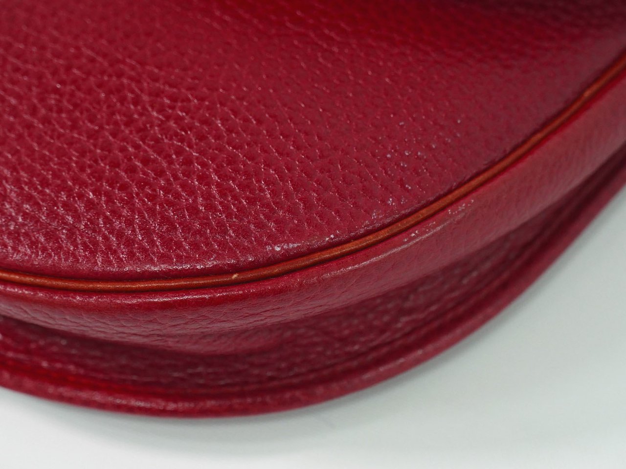 Dior Christian Dior Vintage Shoulder Bag Leather Rood