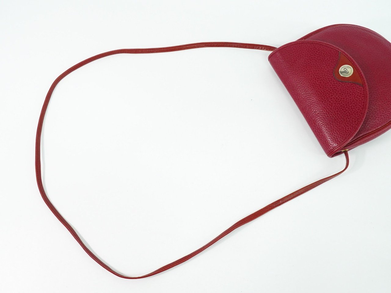 Dior Christian Dior Vintage Shoulder Bag Leather Rood