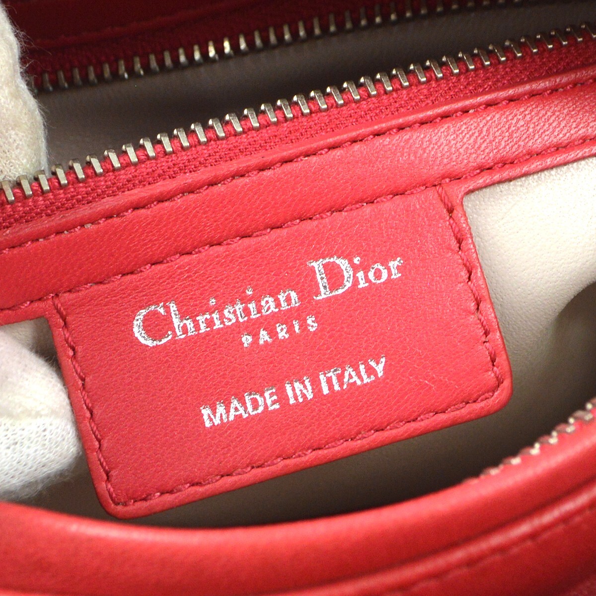Dior Christian Dior Bicolor Lady Dior Bag Cannage Quilt Lambskin Medium Roze