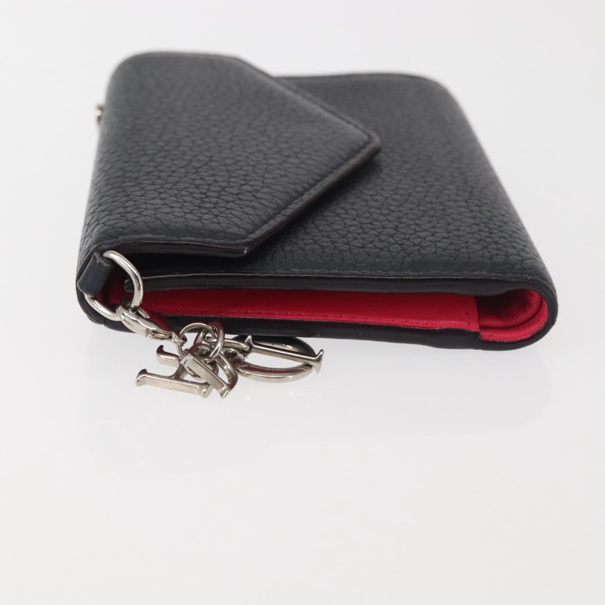 Dior Christian Dior Diorissimo Envelope Wallet Leather Medium Navy