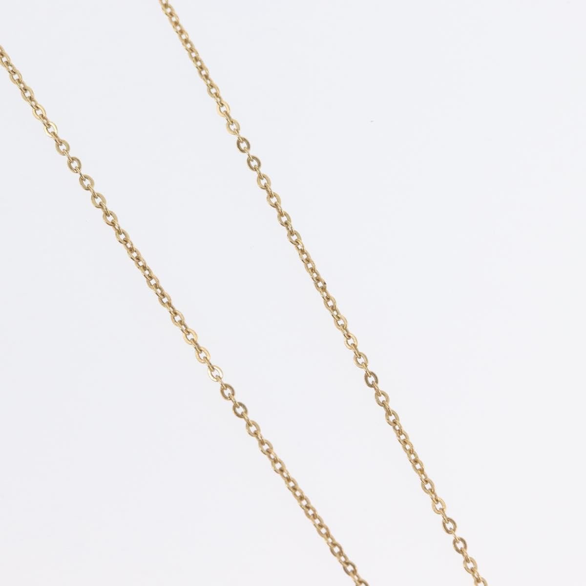 Dior Christian Dior Vintage Dior Logo Necklace Metal and Crystal Goud