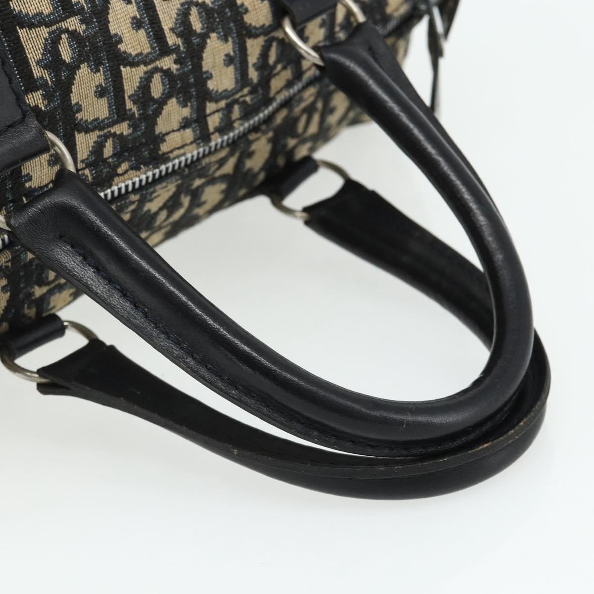 Dior Christian Dior Vintage Trotter Boston Bag Diorissimo Canvas Medium Navy