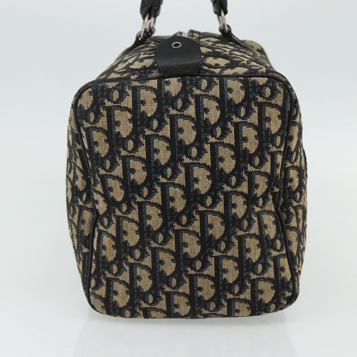 Dior Christian Dior Vintage Trotter Boston Bag Diorissimo Canvas Medium Navy