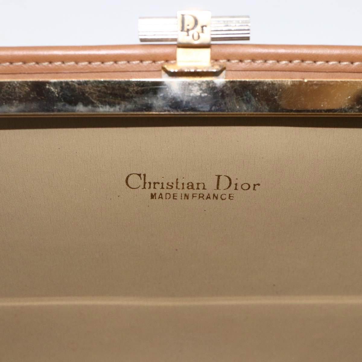 Dior Christian Dior Vintage honeycomb clutch Canvas Beige
