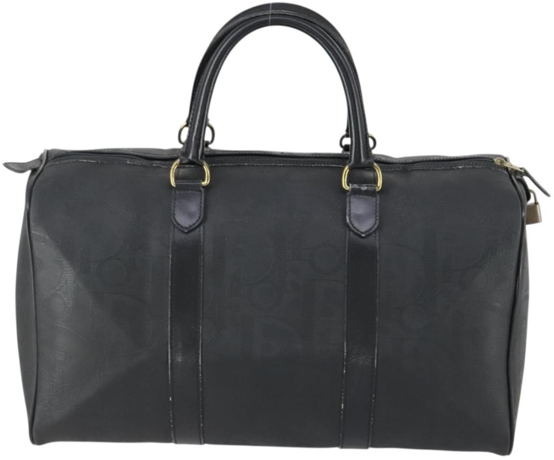 Dior Christian Dior Vintage Trotter Boston Bag PVC Zwart