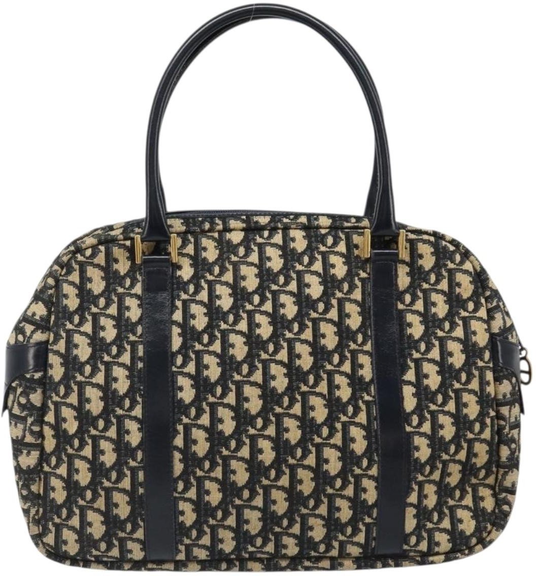Dior Christian Dior Vintage Trotter Boston Bag Diorissimo Canvas Mini Navy