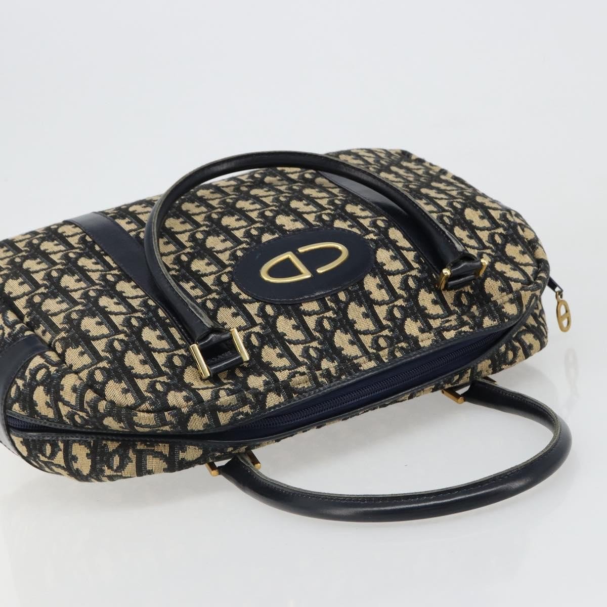 Dior Christian Dior Vintage Trotter Boston Bag Diorissimo Canvas Mini Navy