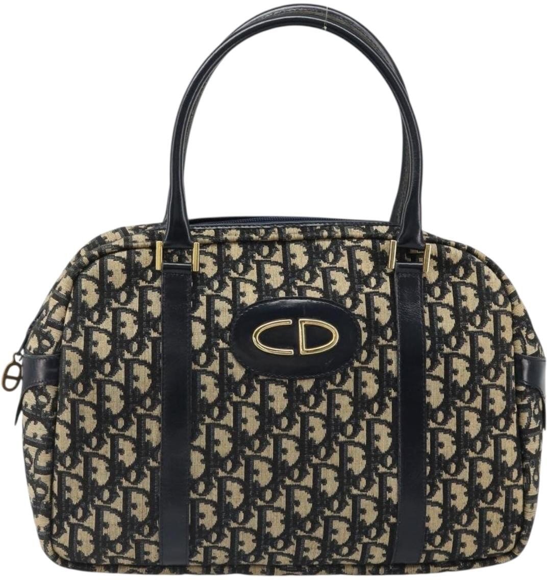 Dior Christian Dior Vintage Trotter Boston Bag Diorissimo Canvas Mini Navy
