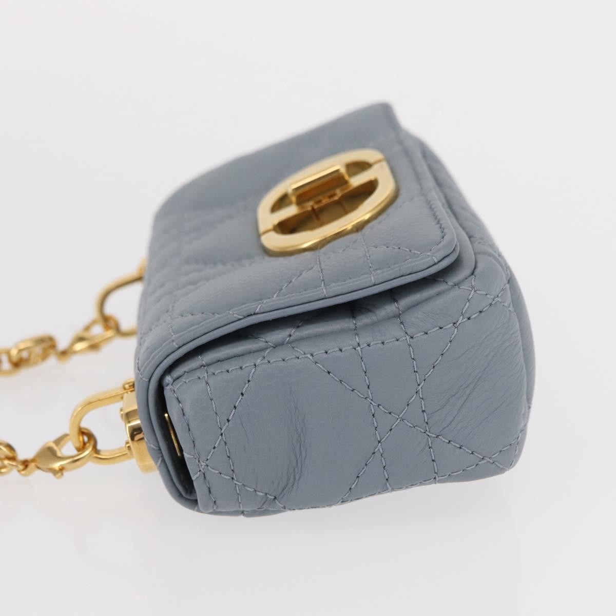 Dior Christian Dior Caro Bag Cannage Quilt Calfskin Micro Blauw