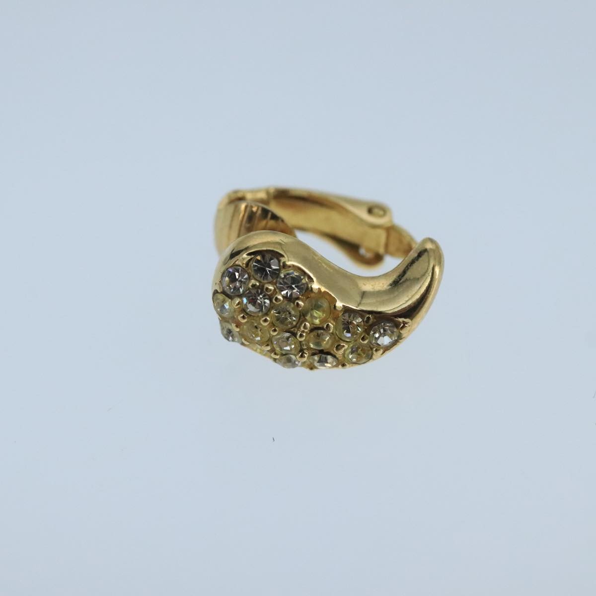 Dior Christian Dior CD Tribales Drop Clip On Earrings Metal with Faux Pearls Goud