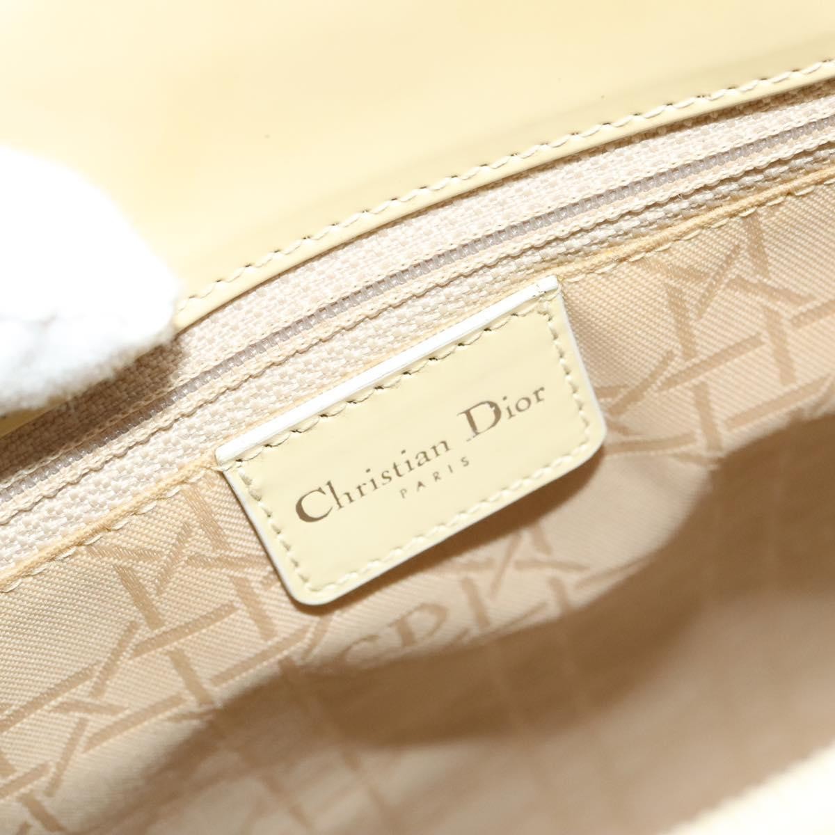 Dior Christian Dior Vintage Lady Dior Patent Patent leather Beige