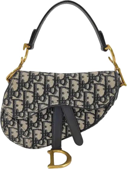 Dior Christian Dior Saddle Oblique Canvas Mini Beige