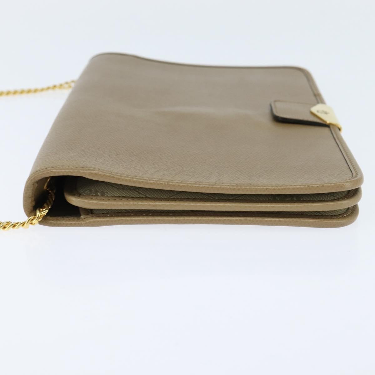 Dior Christian Dior Vintage Chain Flap Leather Zwart