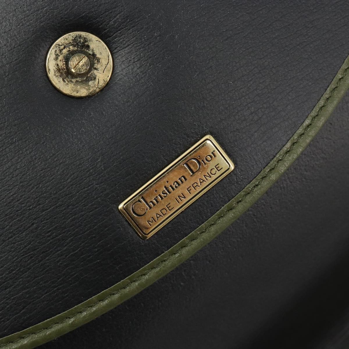 Dior Christian Dior Vintage Chain Flap Leather Groen