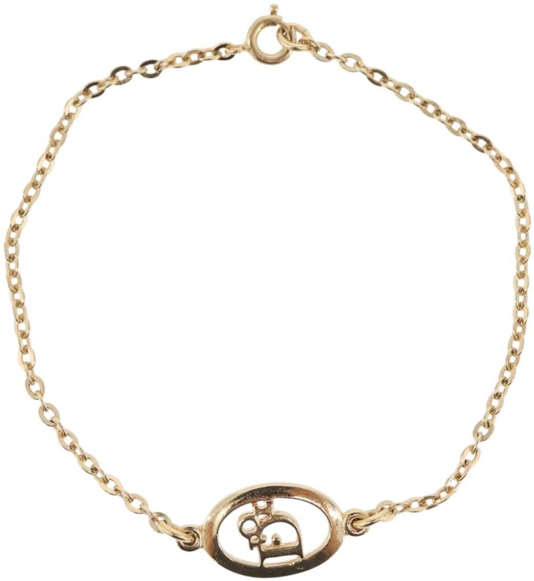 Dior Christian Dior Vintage logo Bracelet Metal Goud