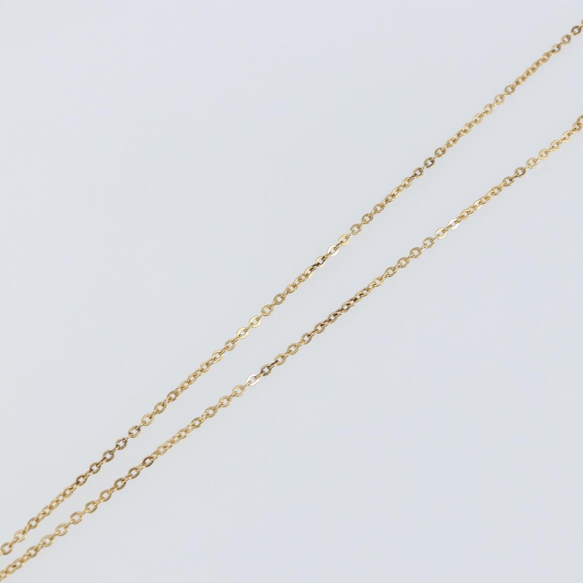 Dior Christian Dior Round Logo Pendant Necklace Metal Goud