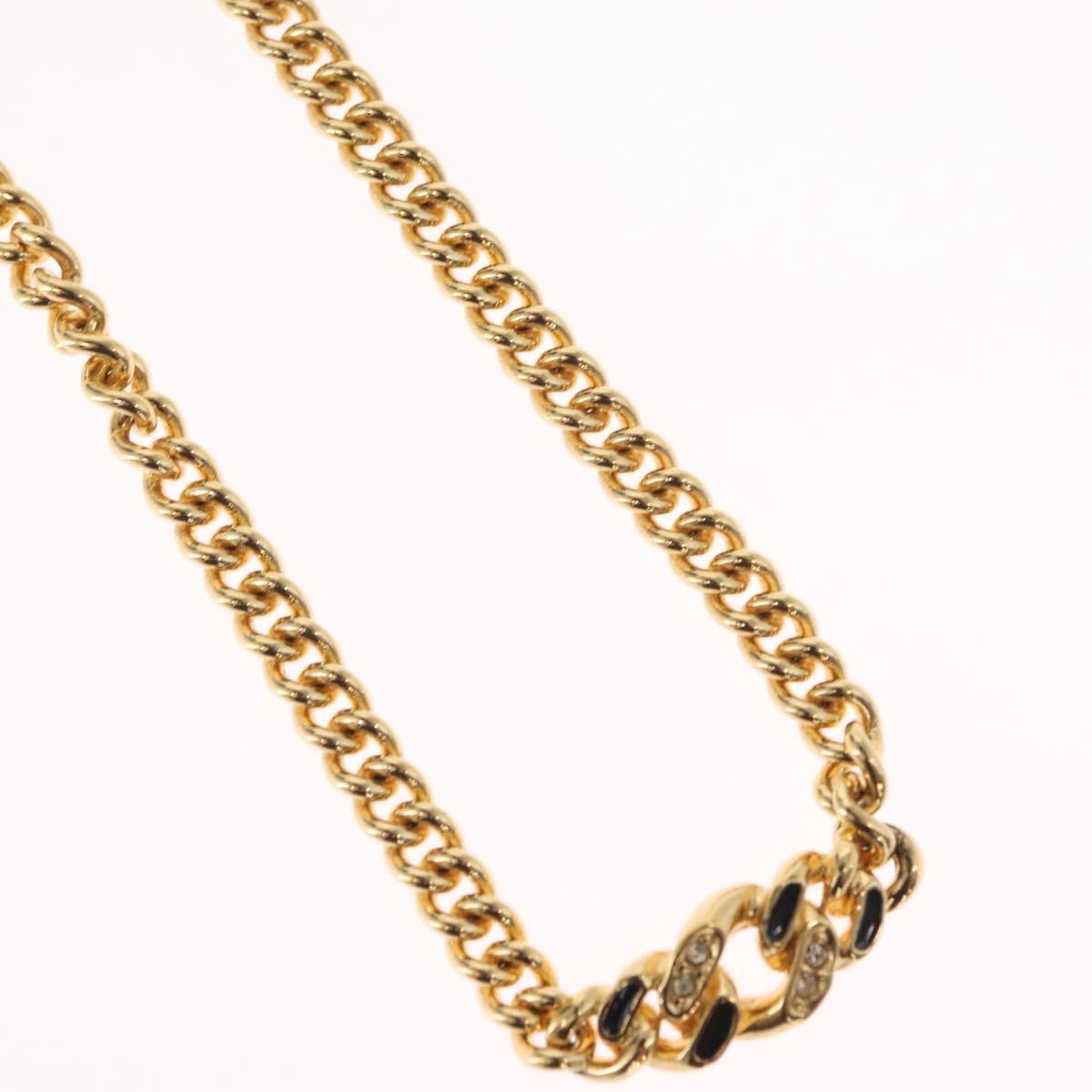 Dior Christian Dior Vintage CD Pendant Necklace Metal Goud