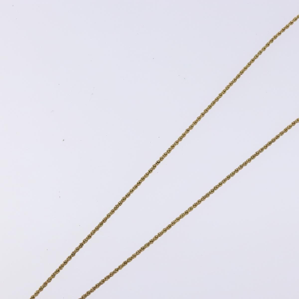 Dior Christian Dior CD Round Pendant Necklace Metal and Crystals Goud