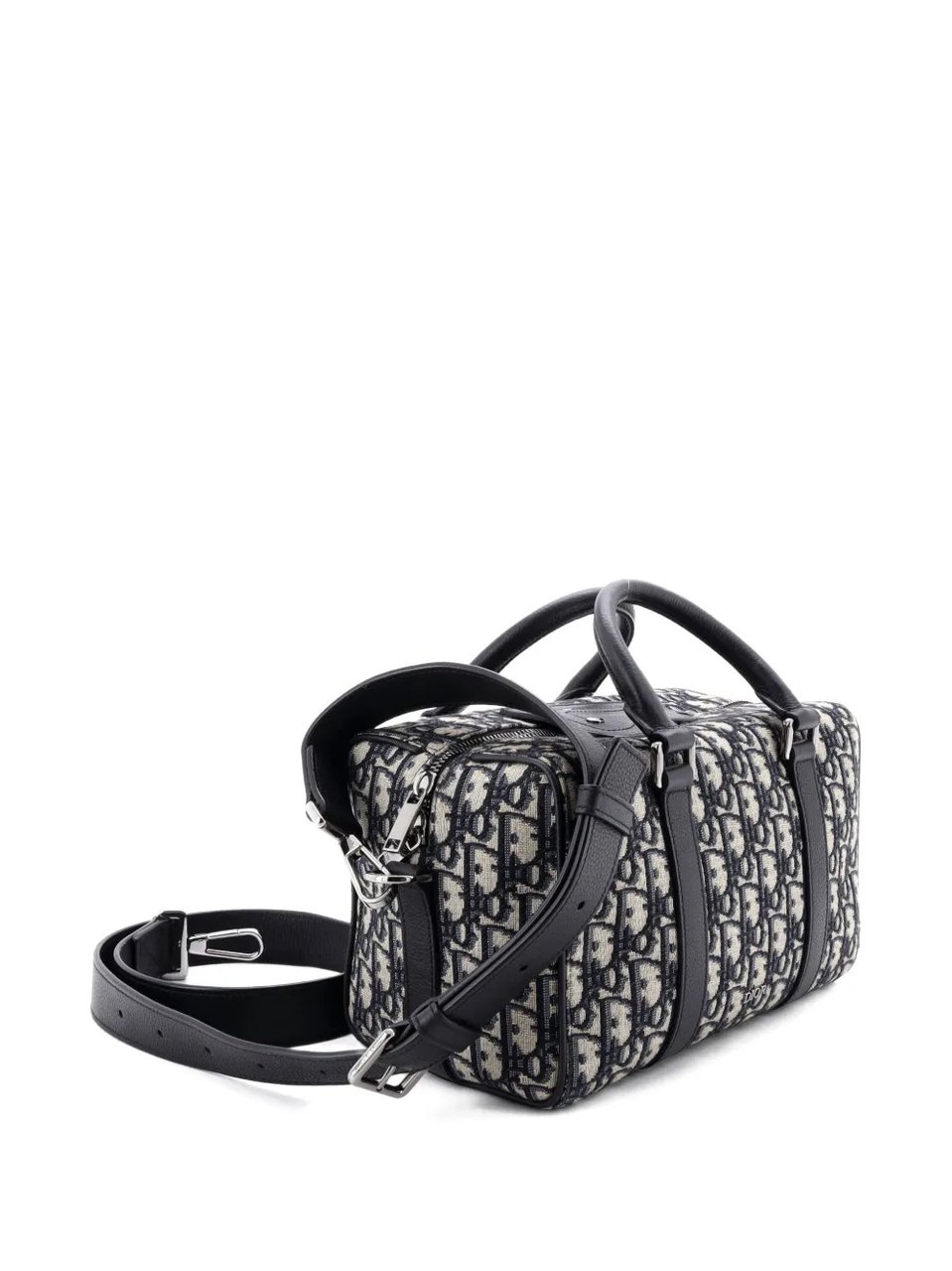 Dior Christian Dior Bowler Bag Cannage Printed Canvas Medium Beige