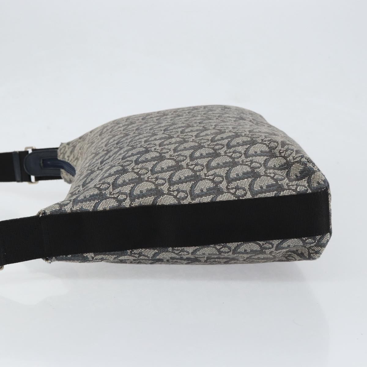 Dior Christian Dior Vintage Trotter Shoulder Bag Canvas Navy