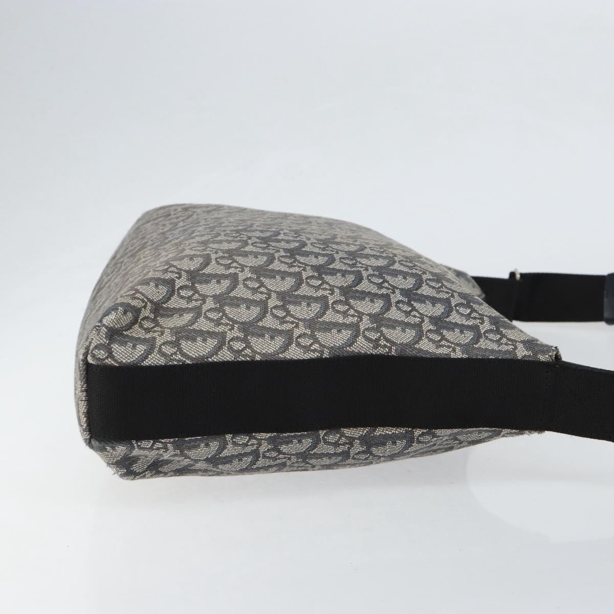 Dior Christian Dior Vintage Trotter Shoulder Bag Canvas Navy