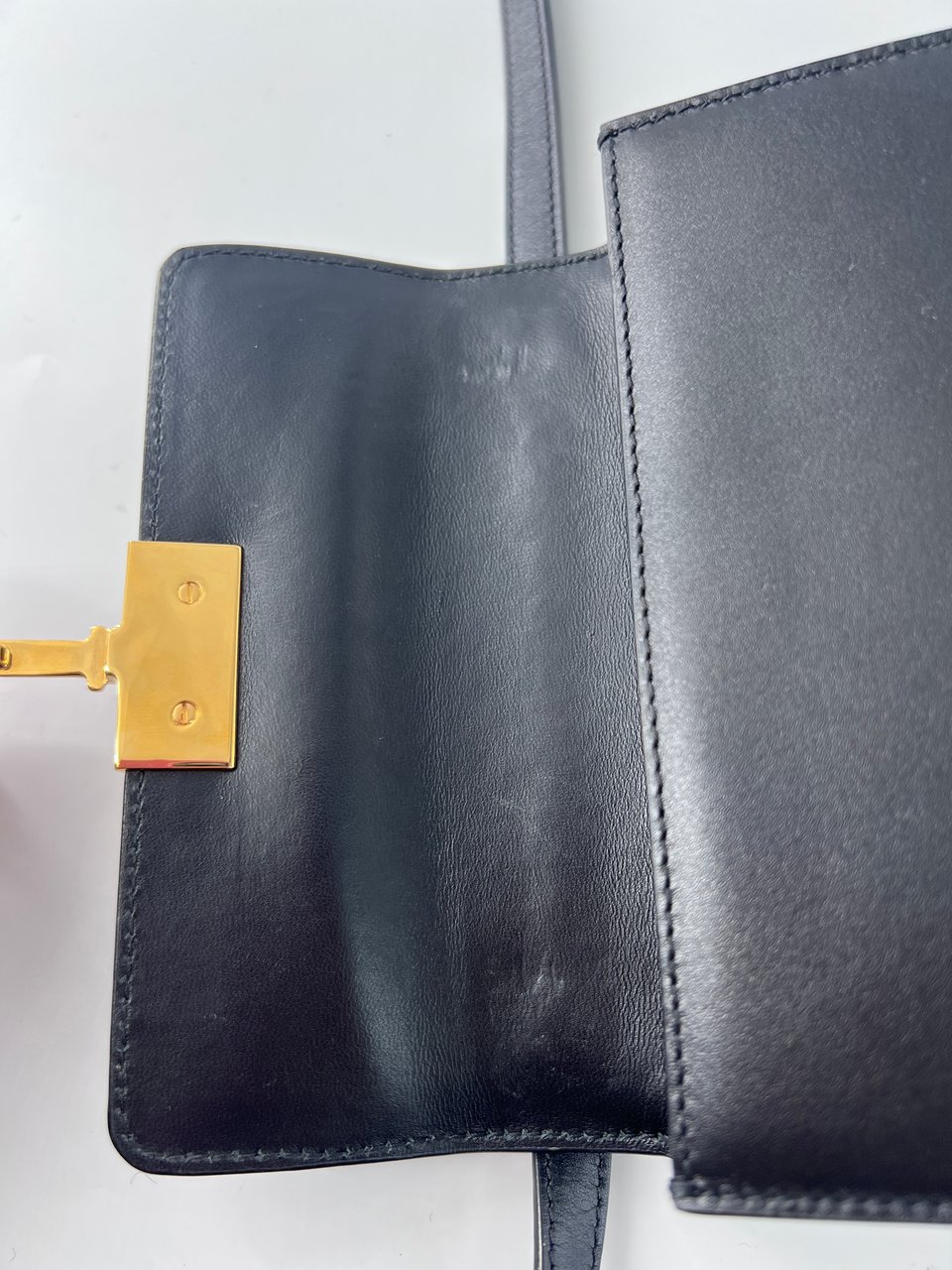 Dior Christian Dior 30 Montaigne Flap Bag Leather Micro Zwart