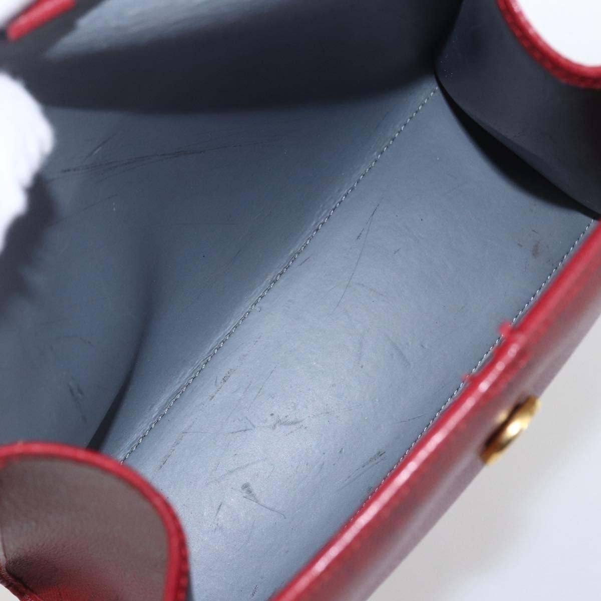Dior Christian Dior Vintage Honeycomb Flap Canvas and Leather Rood