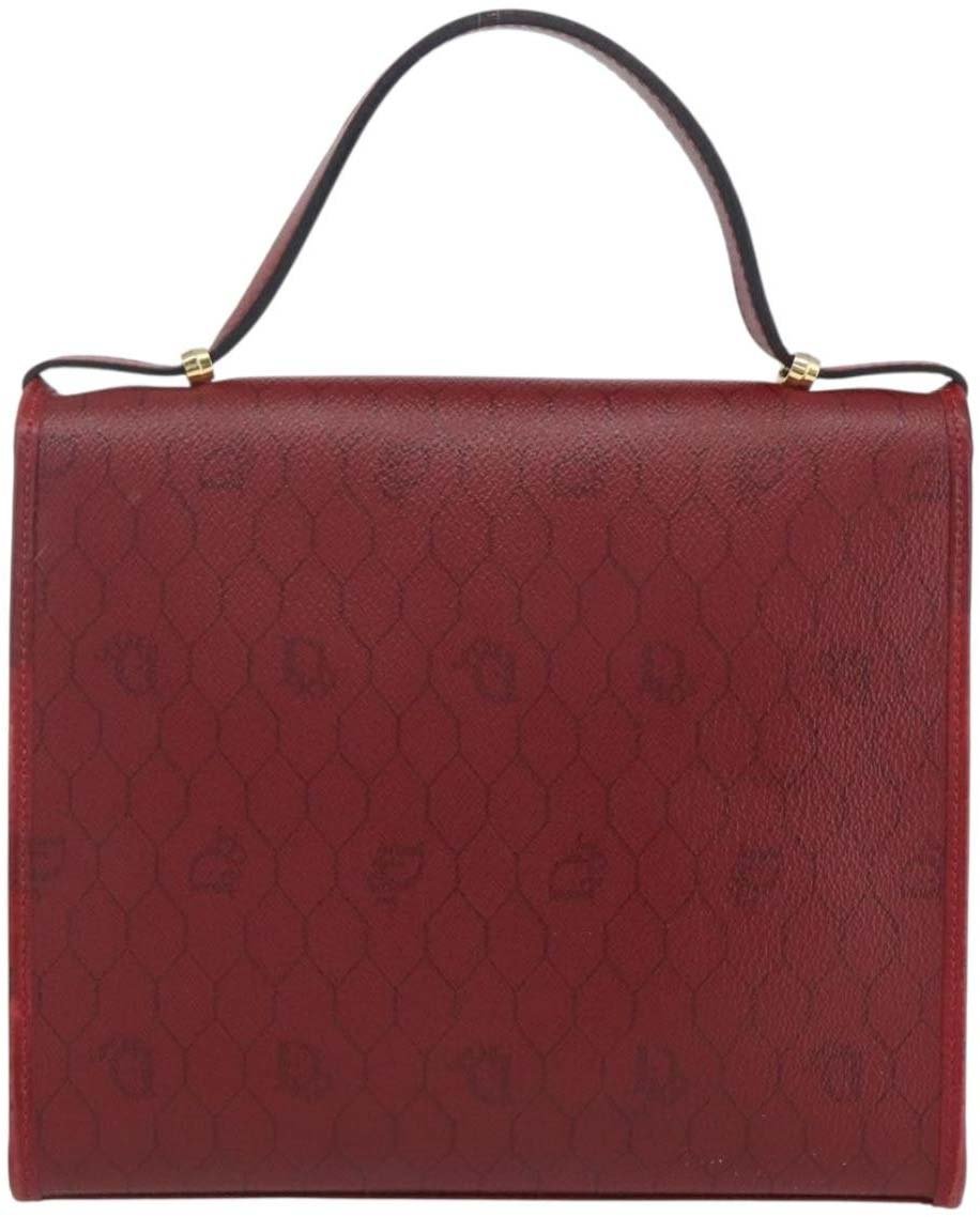 Dior Christian Dior Vintage Honeycomb Flap Canvas and Leather Rood